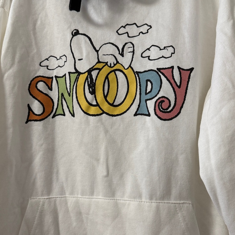 Peanuts Snoopy White Hoodie with Black Accents. M(38-40) NWT - Picture 4 of 7